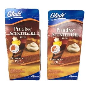 🆕 Glade PlugIns ORIGINAL PUMPKIN PIE Scented Oil Refills x2